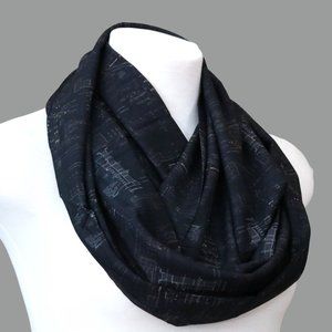 Architectural infinity Scarf women architect interior designer accessories black